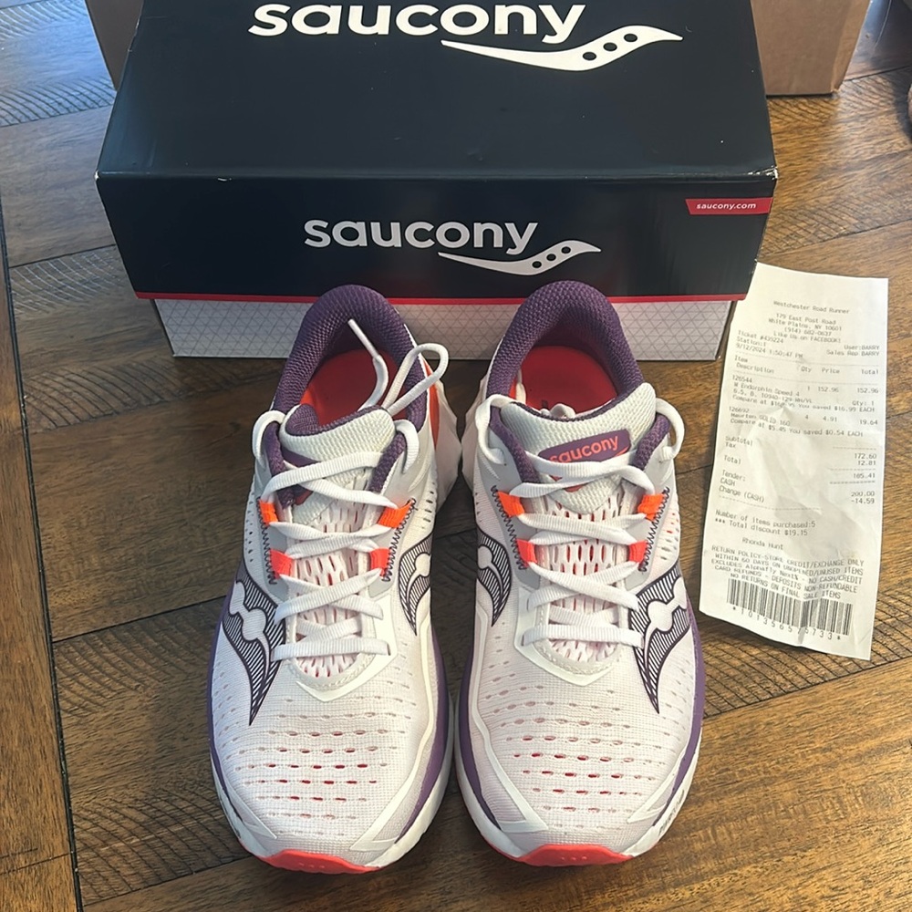Saucony Endorphin Speed 4-worn once! W/ original box & receipt for authenticity